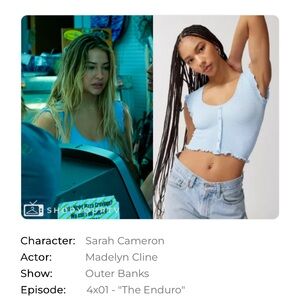 ASO Sarah Cameron Outer Banks Out From Under Blue Top